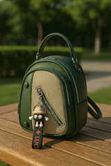 Compact Double-Zip Mini Backpack