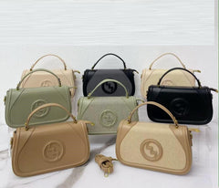 Textured Top-Handle Shoulder Bag